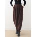 Relaxed and casual Harem Pants  brown trousers in autumn and winter long pants