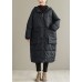 Black warm Duck Down Winter Coats Zip Up Winter