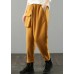 Classy yellow vintage pockets harem pants Gifts wild pants